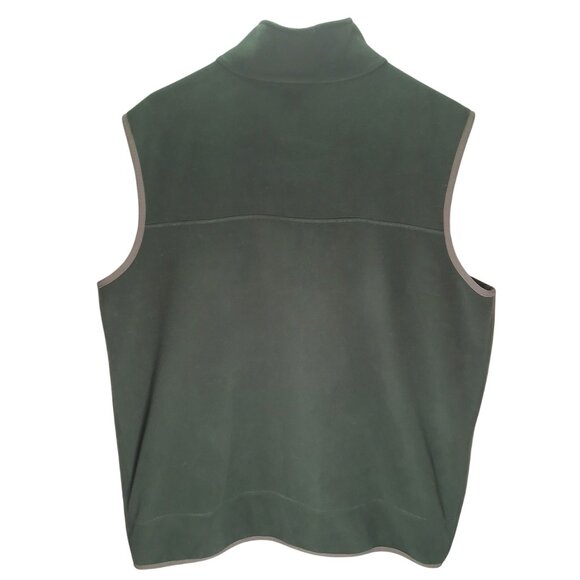L.L. Bean Mens Fleece Full-Zip Vest Size Large Lightweight Outdoor Layer Green/G - Picture 2 of 16